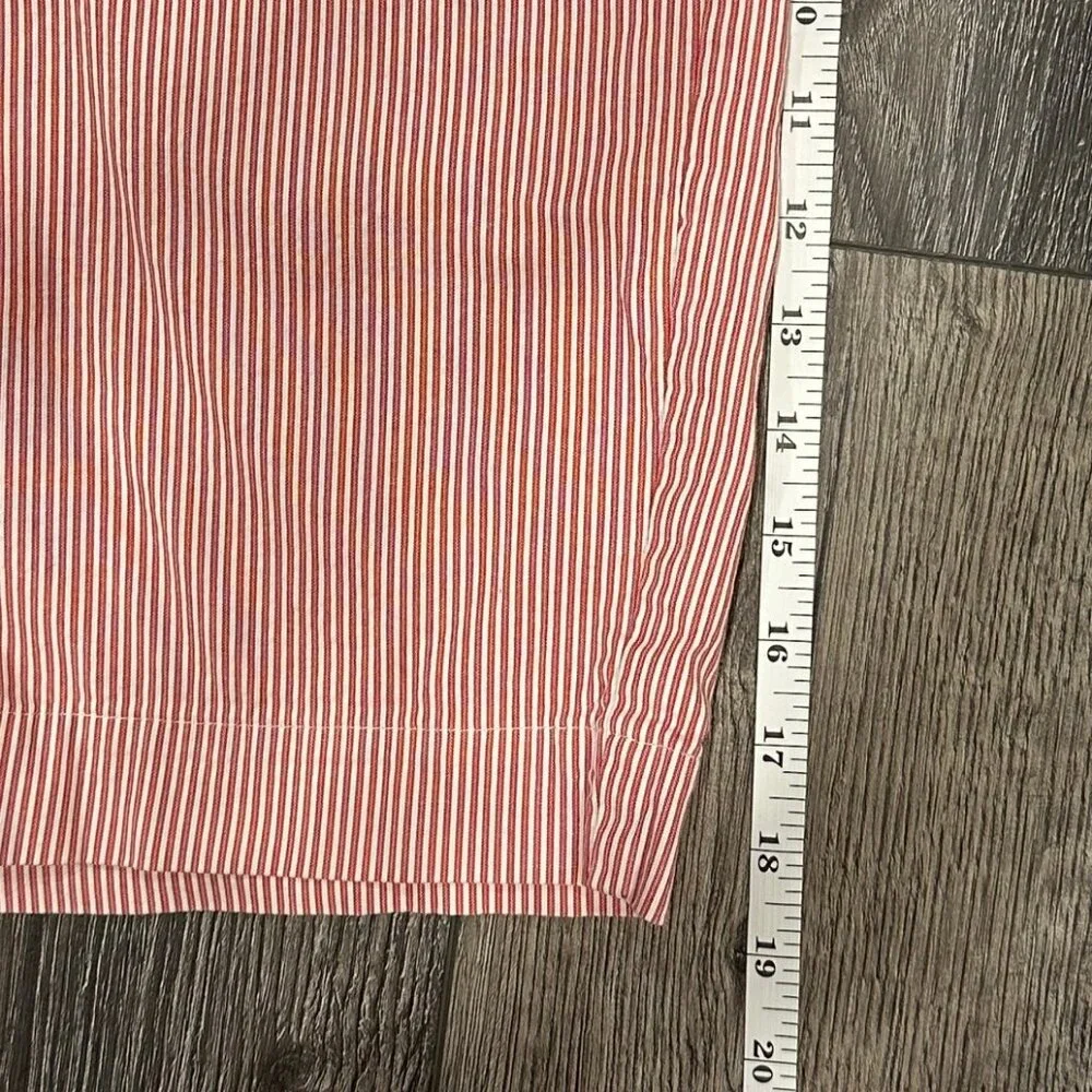 Women's Land's End Red & White Seersucker Shorts, Size 10 - Picture 5 of 7